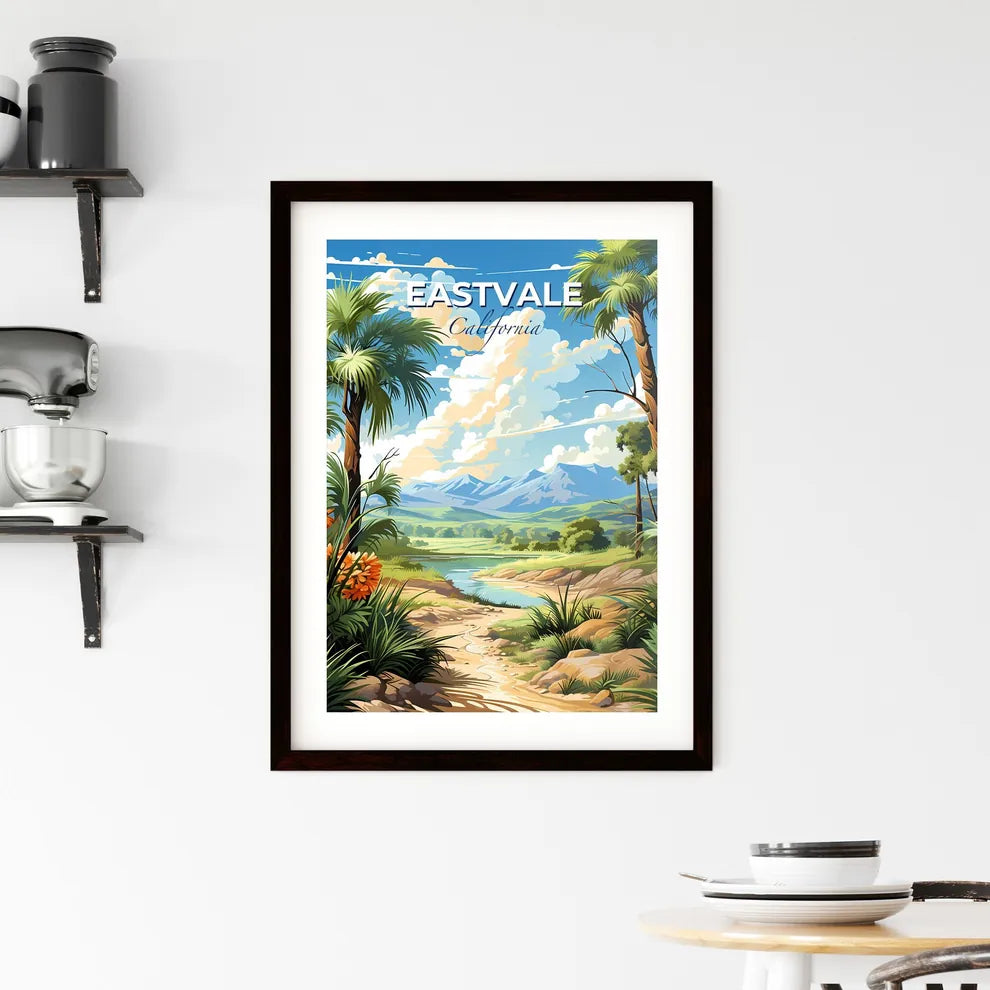 Eastvale, California, A Poster of a landscape with a river and trees Default Title