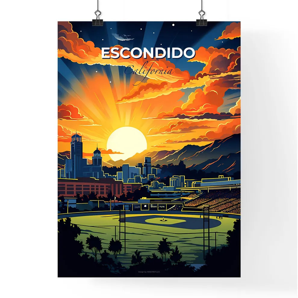 Escondido, California, A Poster of a sunset over a city Default Title