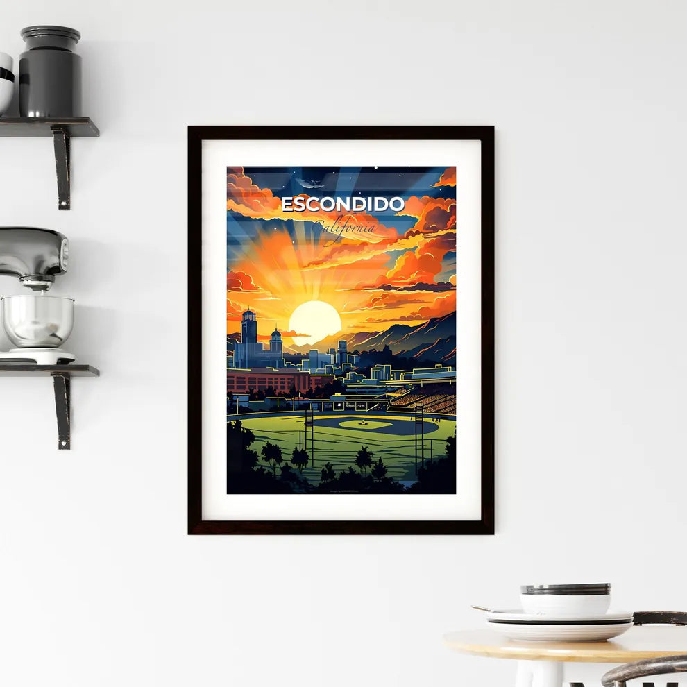 Escondido, California, A Poster of a sunset over a city Default Title