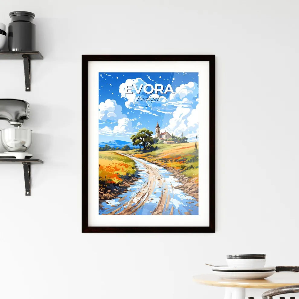 Evora, Portugal, A Poster of a river running through a field Default Title