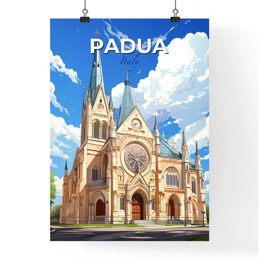 Padua, Italy, A Poster of a large building with a clock on it Default Title