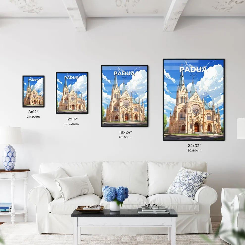 Padua, Italy, A Poster of a large building with a clock on it Default Title