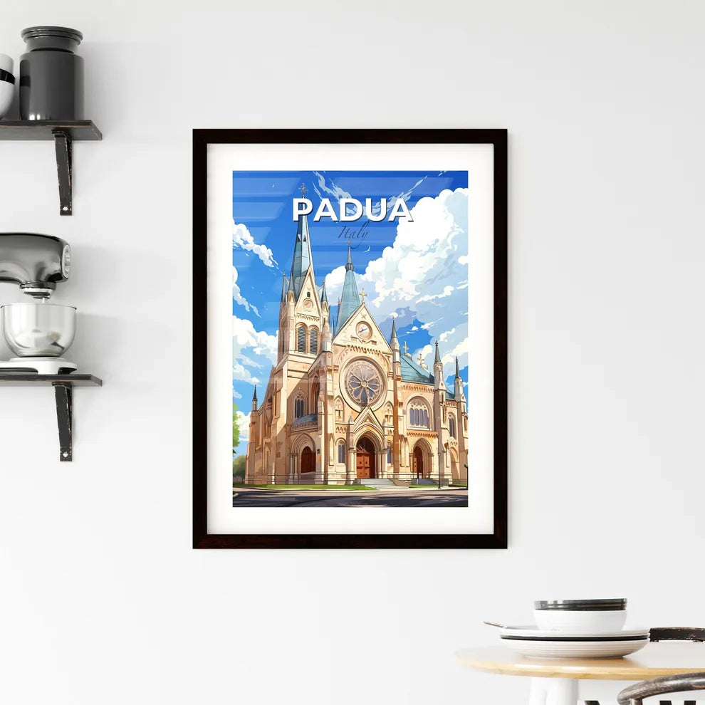 Padua, Italy, A Poster of a large building with a clock on it Default Title