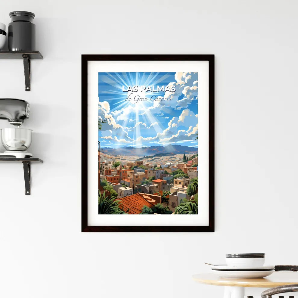 Las Palmas, de Gran Canaria, A Poster of a sun shining through clouds over a city Default Title