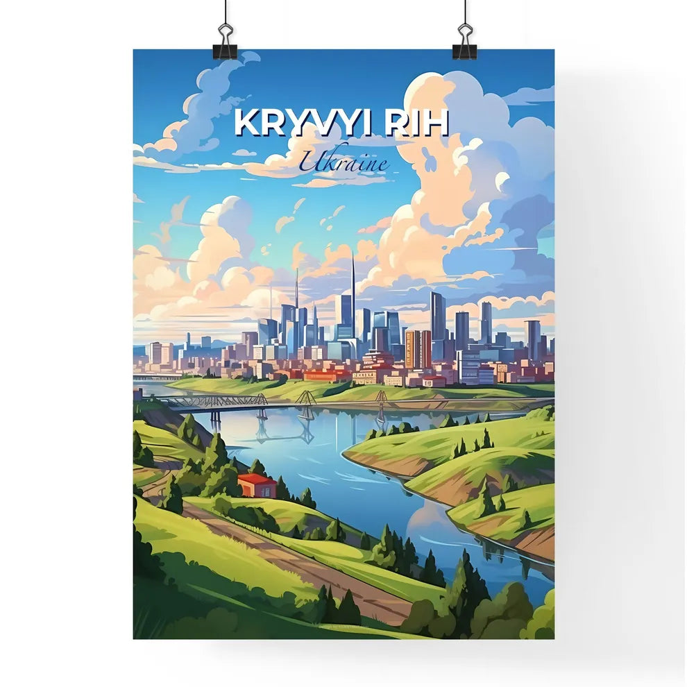 Kryvyi Rih, Ukraine, A Poster of a river running through a city Default Title