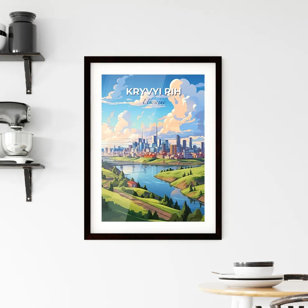Kryvyi Rih, Ukraine, A Poster of a river running through a city Default Title