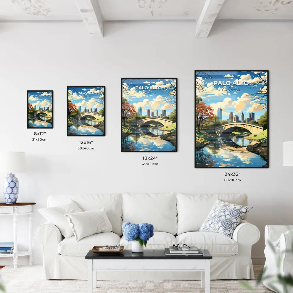 Palo Alto, California, A Poster of a bridge over a river Default Title
