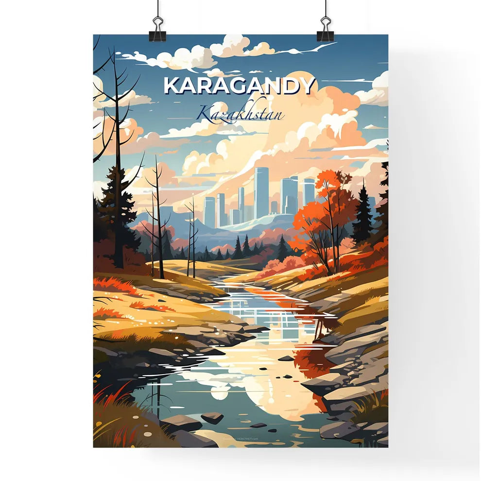 Karagandy, Kazakhstan, A Poster of a river running through a forest Default Title