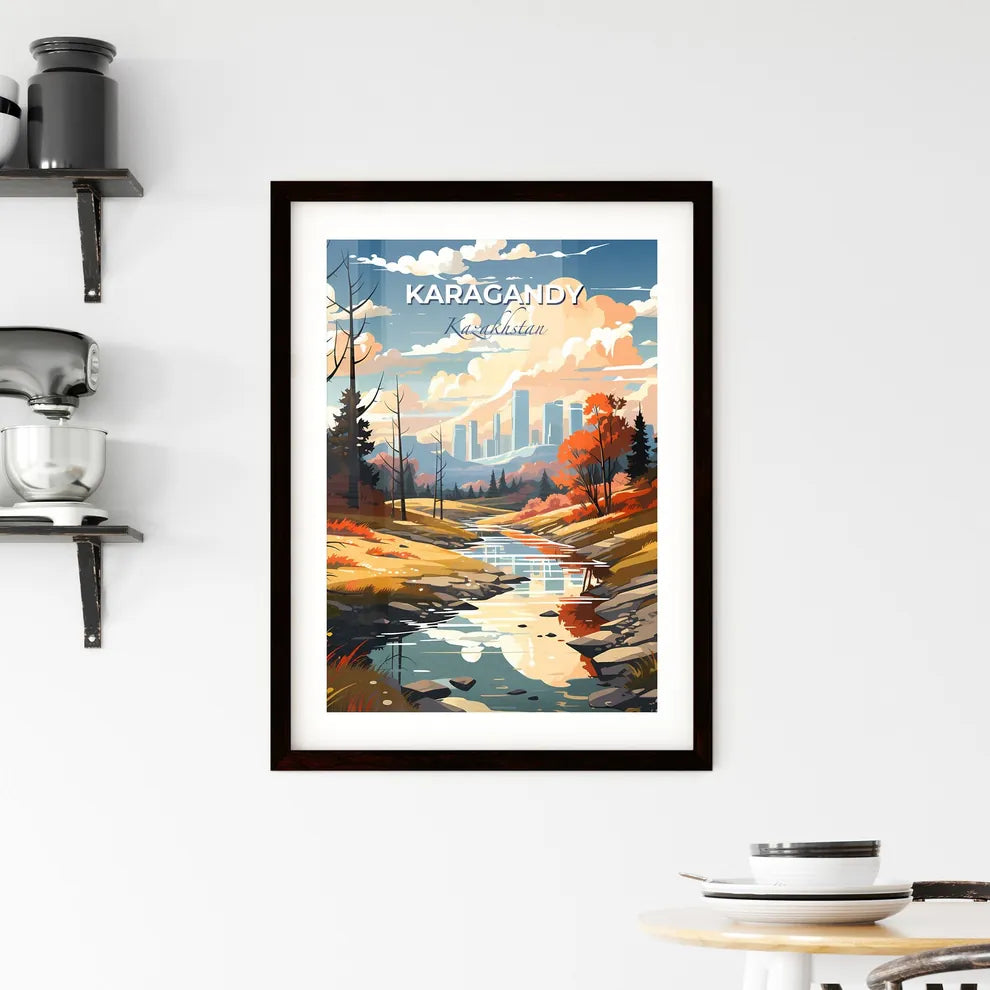 Karagandy, Kazakhstan, A Poster of a river running through a forest Default Title