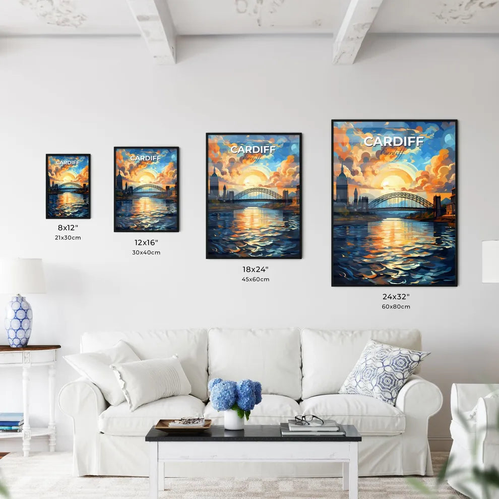 Cardiff, Cardiff, A Poster of a bridge over a river Default Title