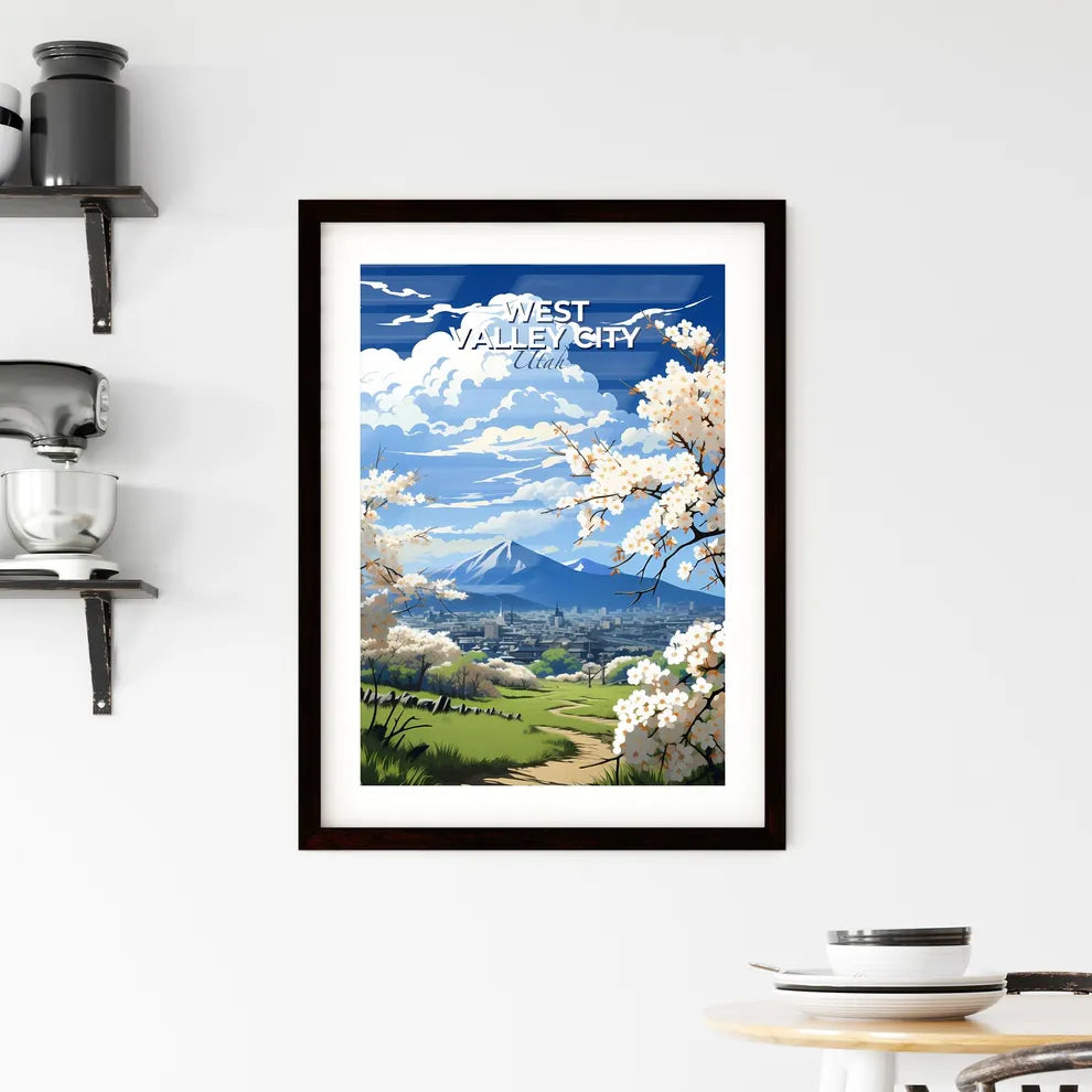 West Valley City, Utah, A Poster of a landscape with trees and a city in the background Default Title