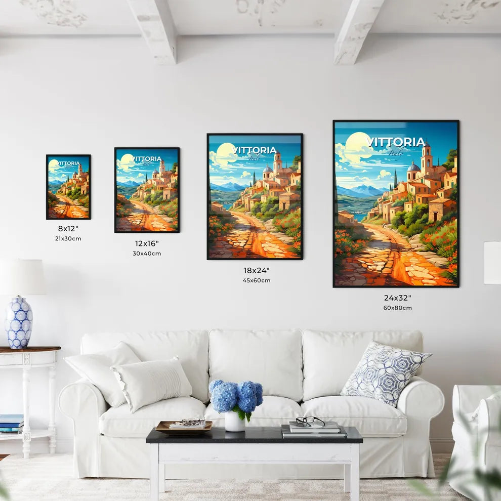 Vittoria, Italy, A Poster of a road leading to a village Default Title