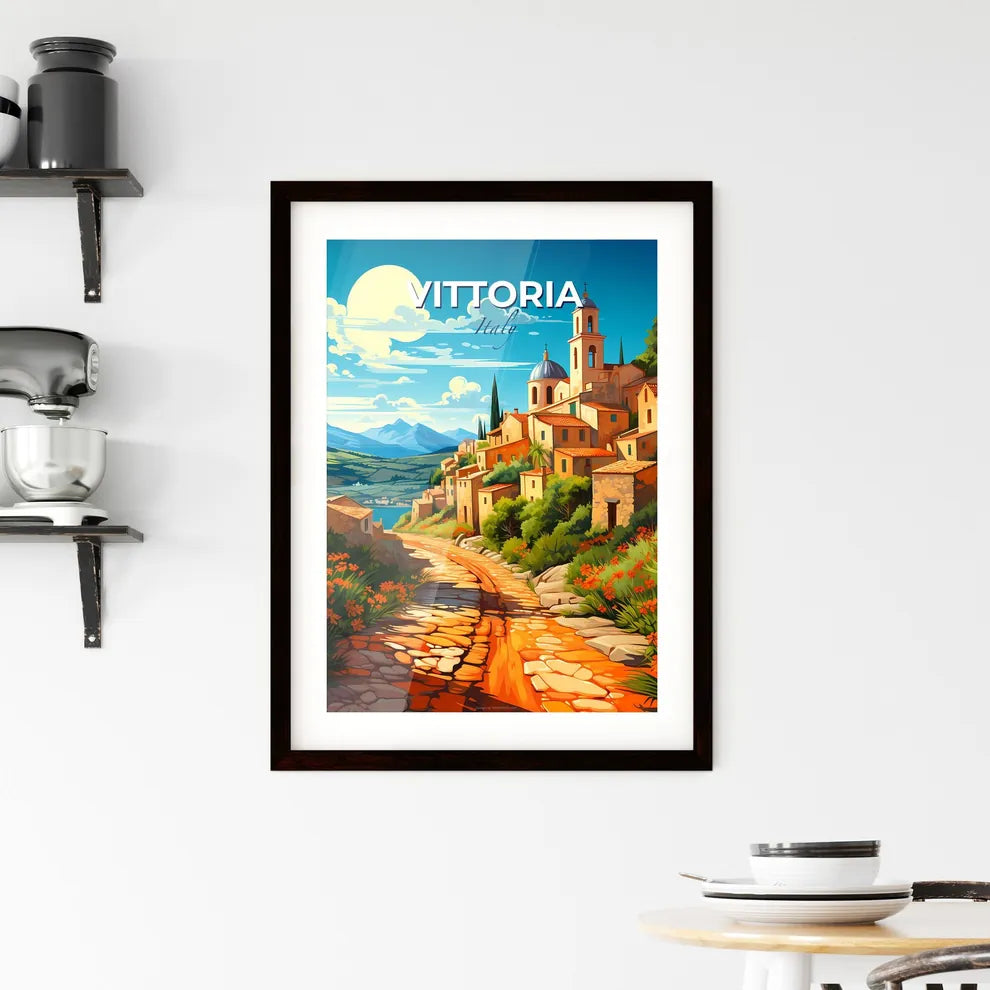 Vittoria, Italy, A Poster of a road leading to a village Default Title