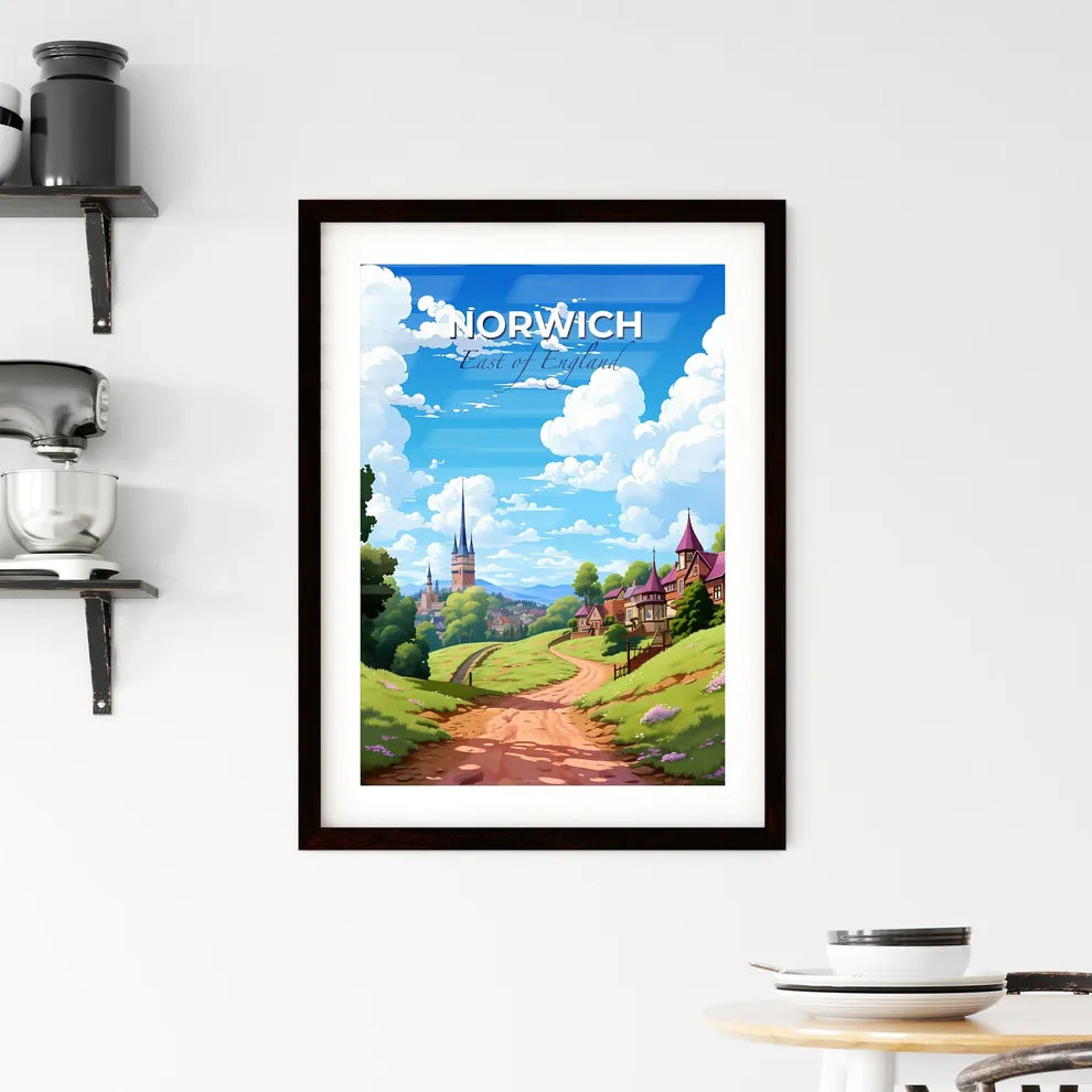 Norwich, East of England, A Poster of a road leading to a village Default Title
