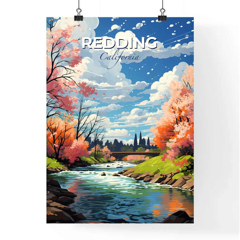 Redding, California, A Poster of a river running through a forest Default Title