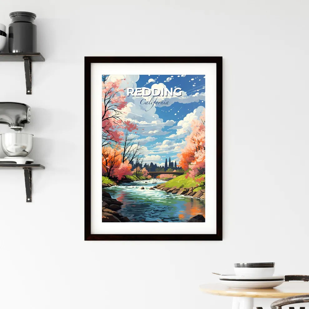 Redding, California, A Poster of a river running through a forest Default Title