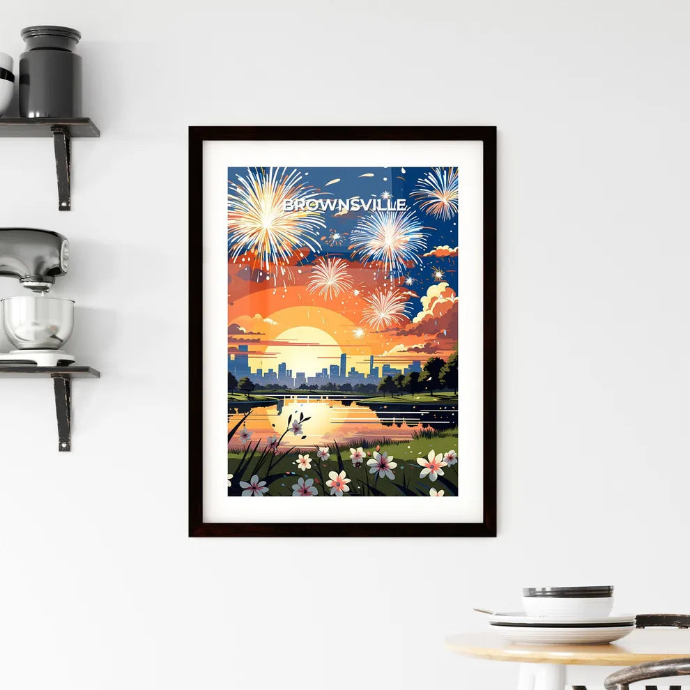 Brownsville, Texas, A Poster of a sunset over a city Default Title