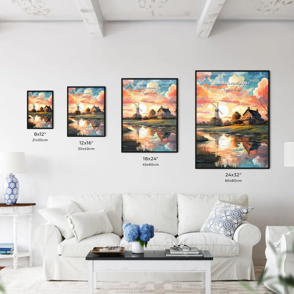 Goeree-Overflakkee, Netherlands, A Poster of a house near a river Default Title