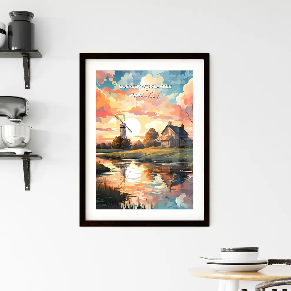 Goeree-Overflakkee, Netherlands, A Poster of a house near a river Default Title