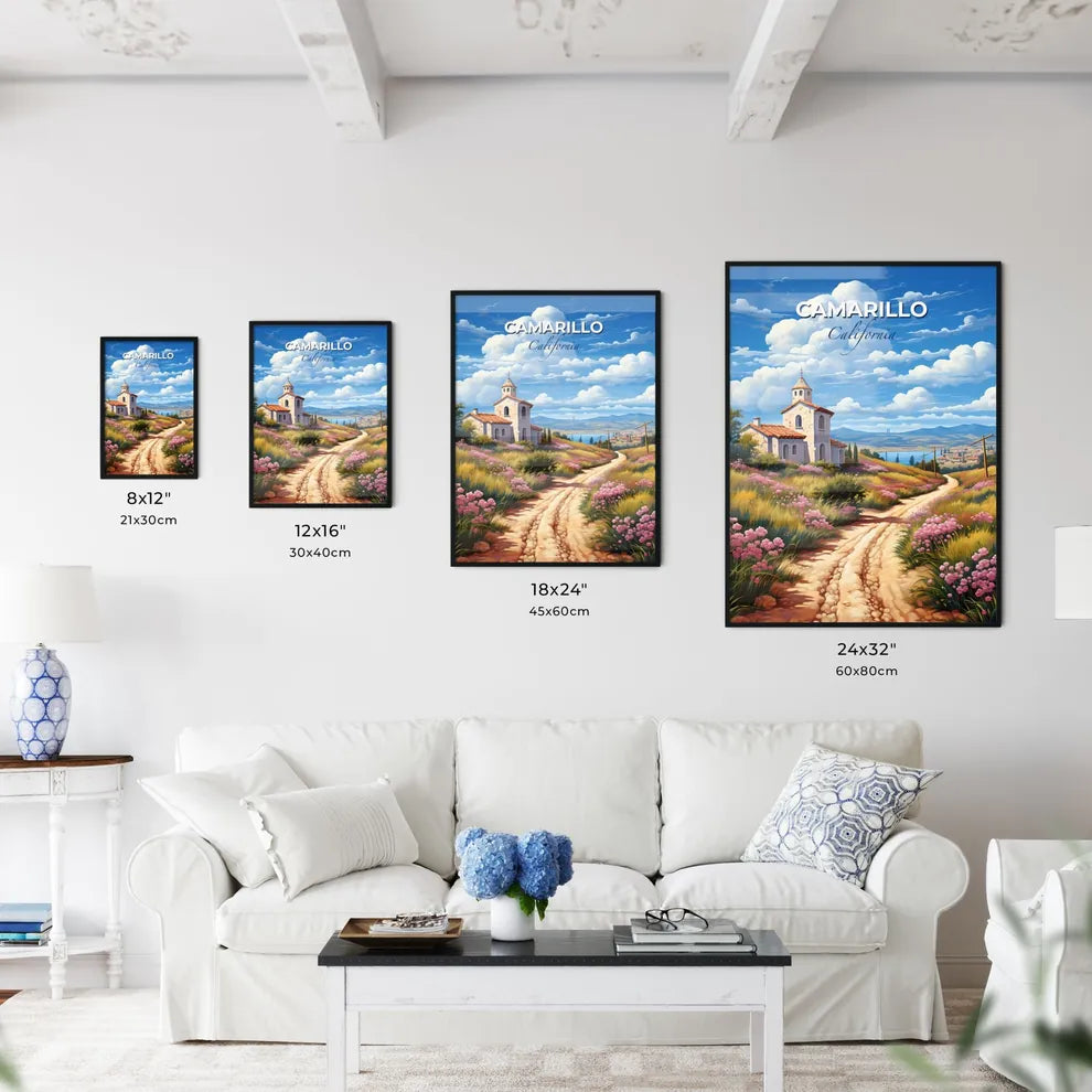 Camarillo, California, A Poster of a dirt road leading to a church Default Title