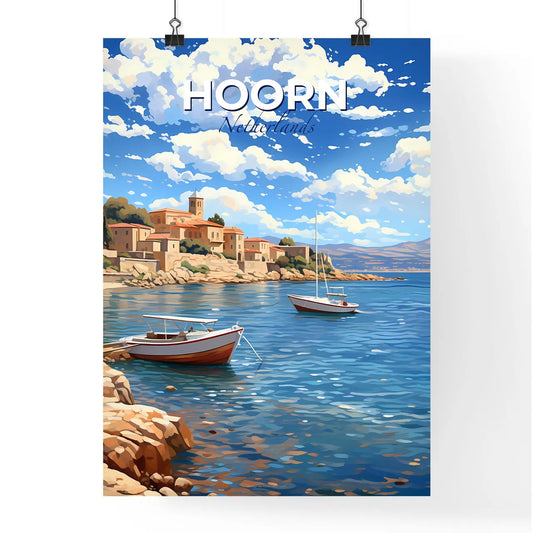 Hoorn, Netherlands, A Poster of boats on the water by a town Default Title