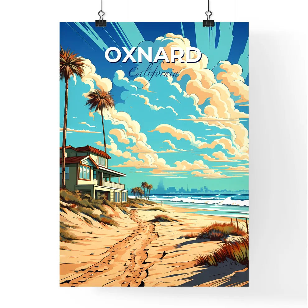 Oxnard, California, A Poster of a house on a beach Default Title
