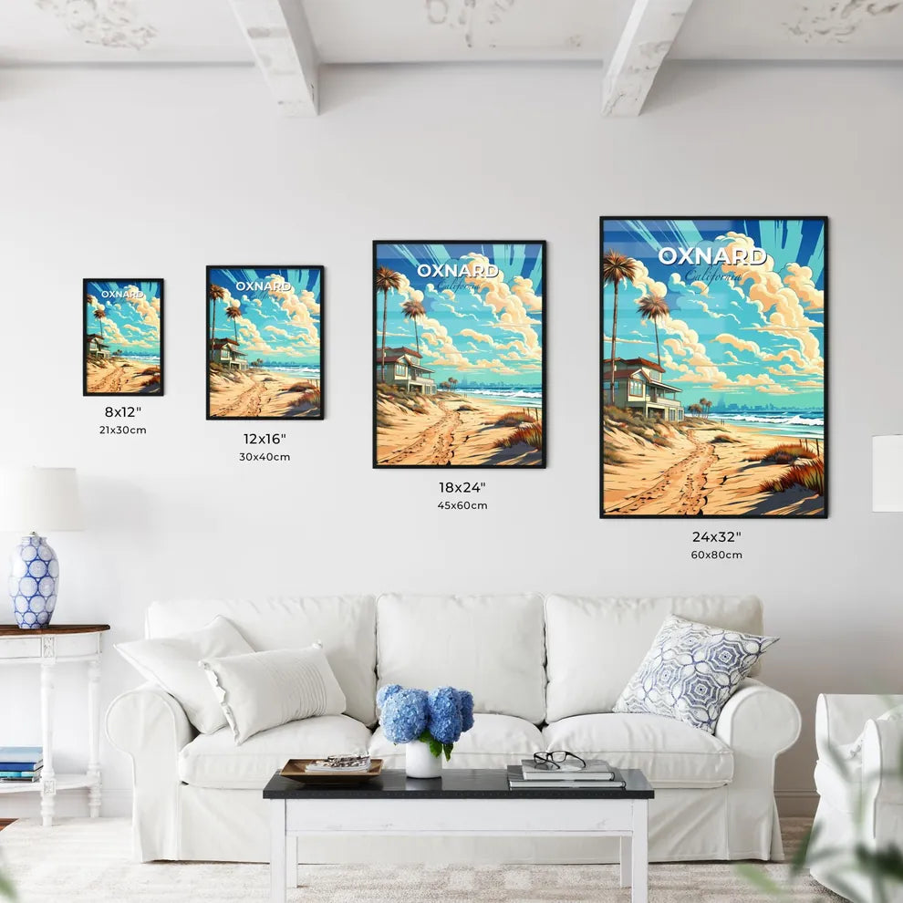 Oxnard, California, A Poster of a house on a beach Default Title