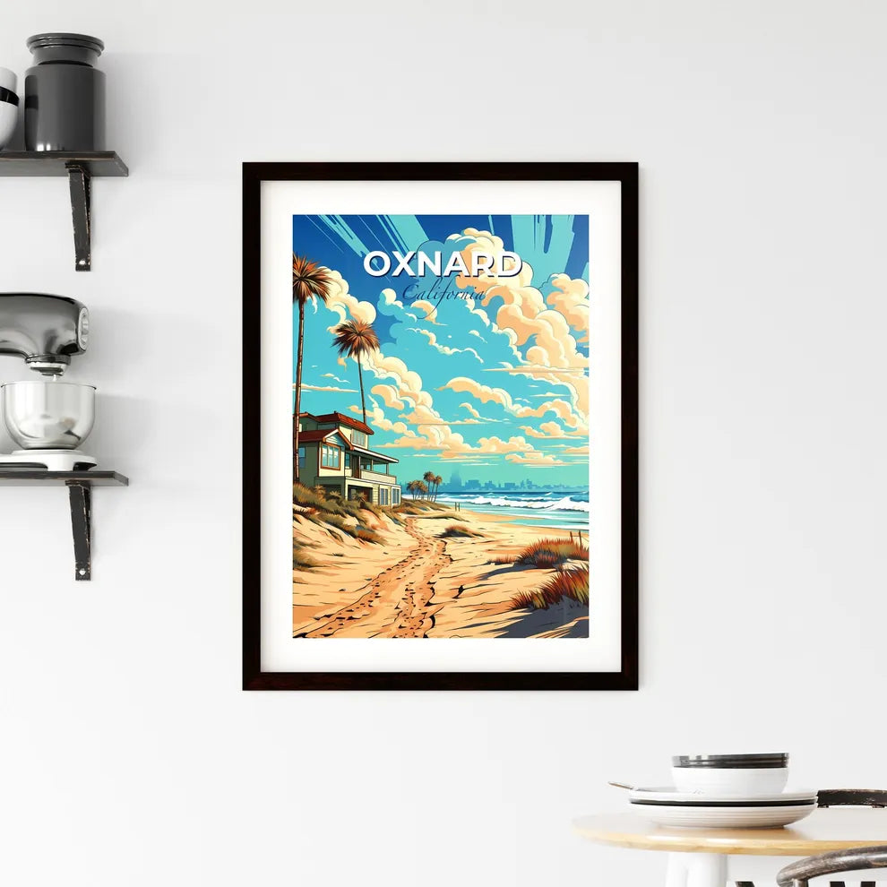 Oxnard, California, A Poster of a house on a beach Default Title