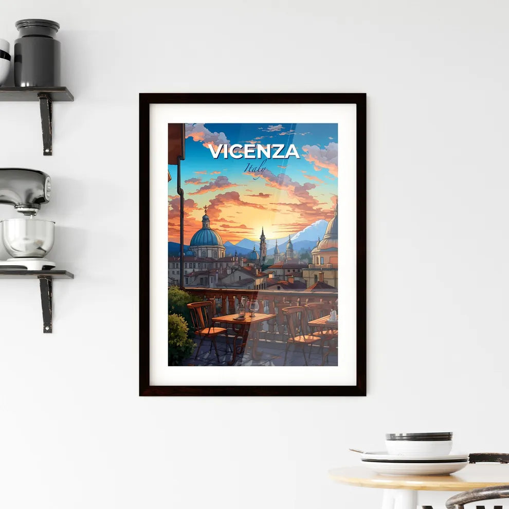 Vicenza, Italy, A Poster of a view of a city from a balcony Default Title