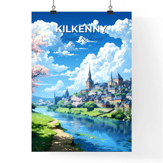 Kilkenny, County Kilkenny, A Poster of a river with a city and trees Default Title
