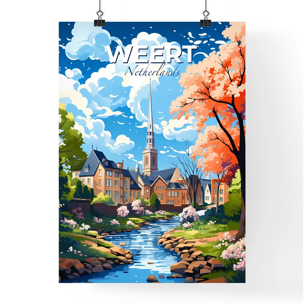 Weert, Netherlands, A Poster of a river running through a town Default Title