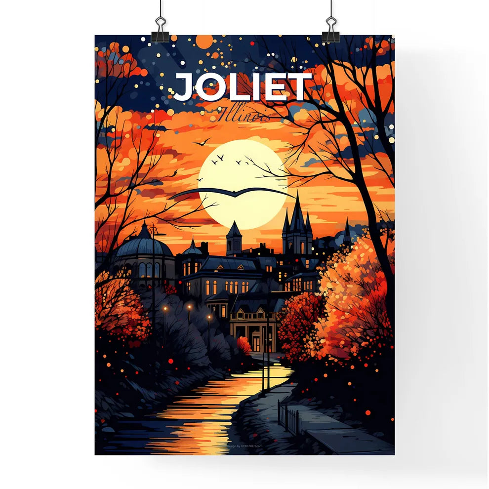 Joliet, Illinois, A Poster of a sunset over a city Default Title