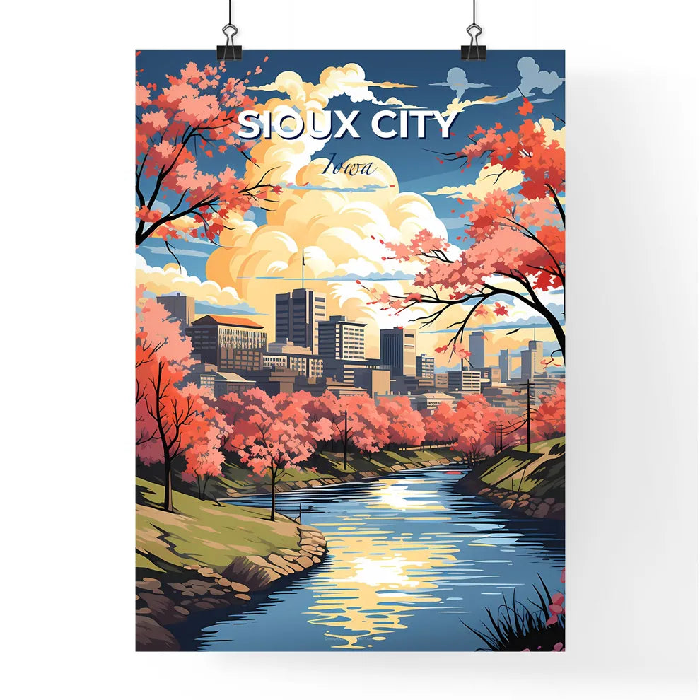 Sioux City, Iowa, A Poster of a river running through a city Default Title
