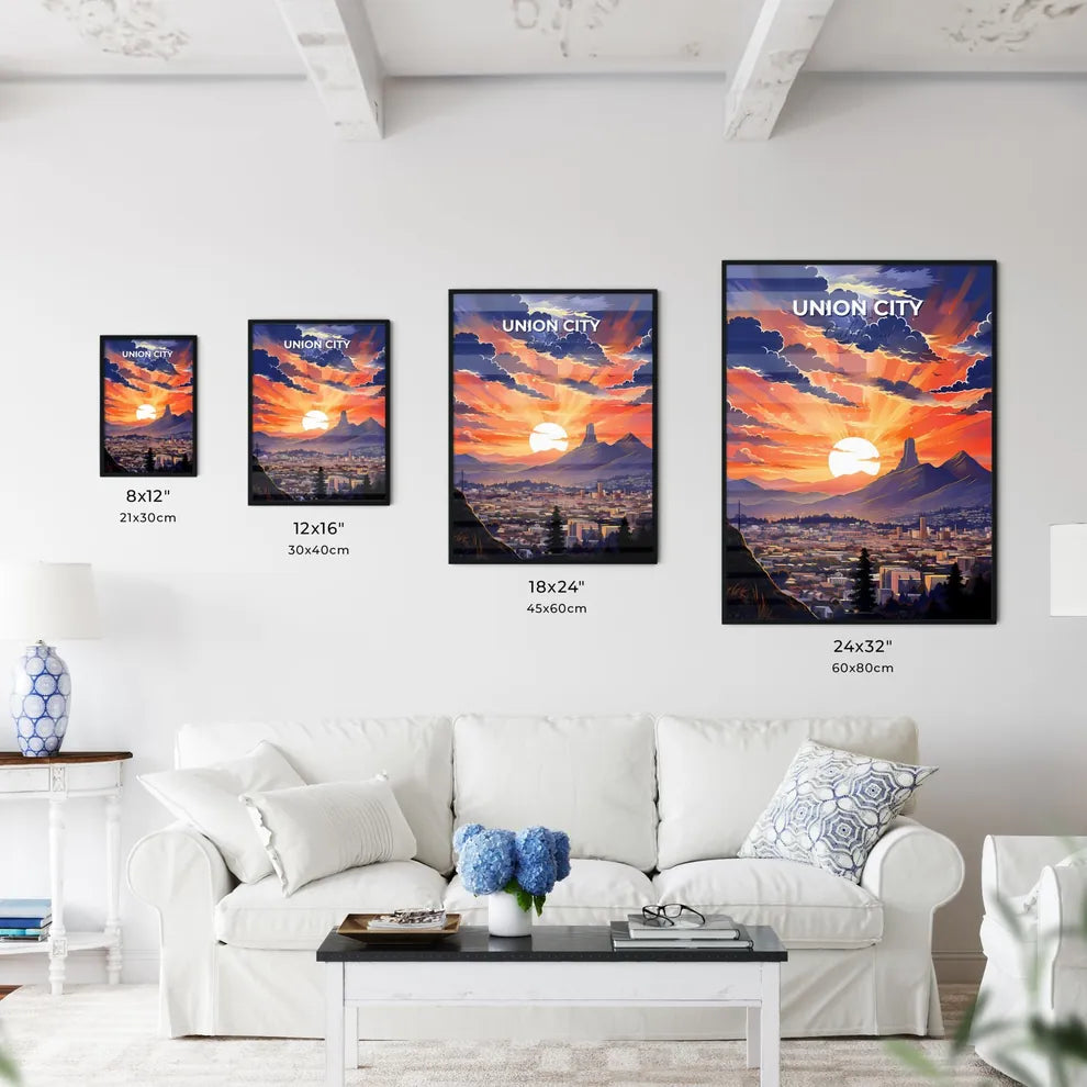 Union City, California, A Poster of a sunset over a city Default Title