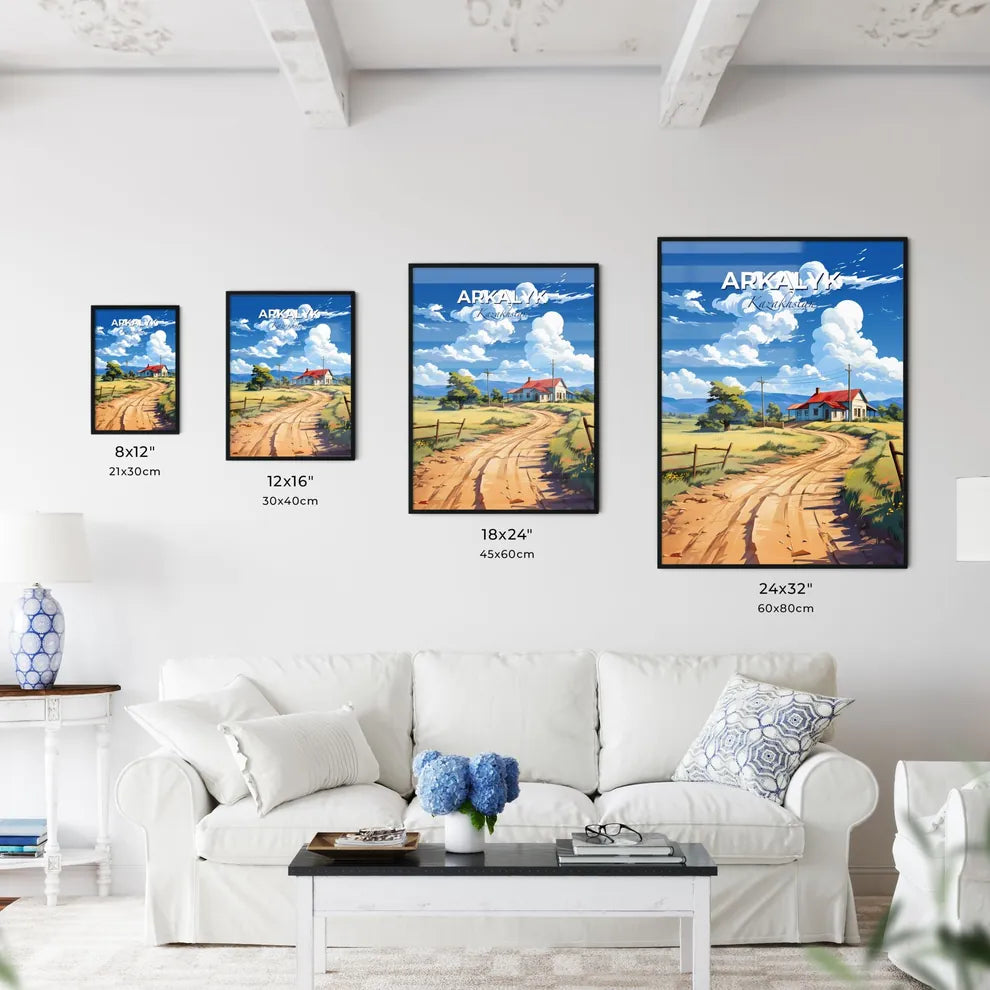 Arkalyk, Kazakhstan, A Poster of a dirt road leading to a house Default Title