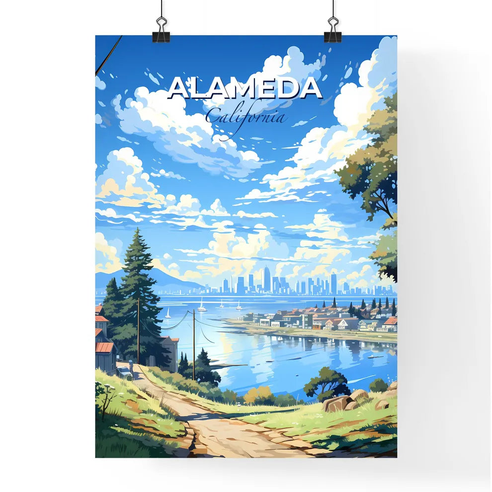 Alameda, California, A Poster of a landscape of a city by a body of water Default Title