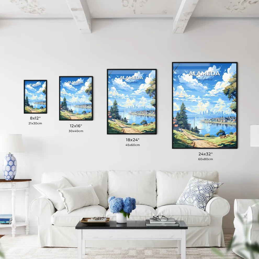 Alameda, California, A Poster of a landscape of a city by a body of water Default Title
