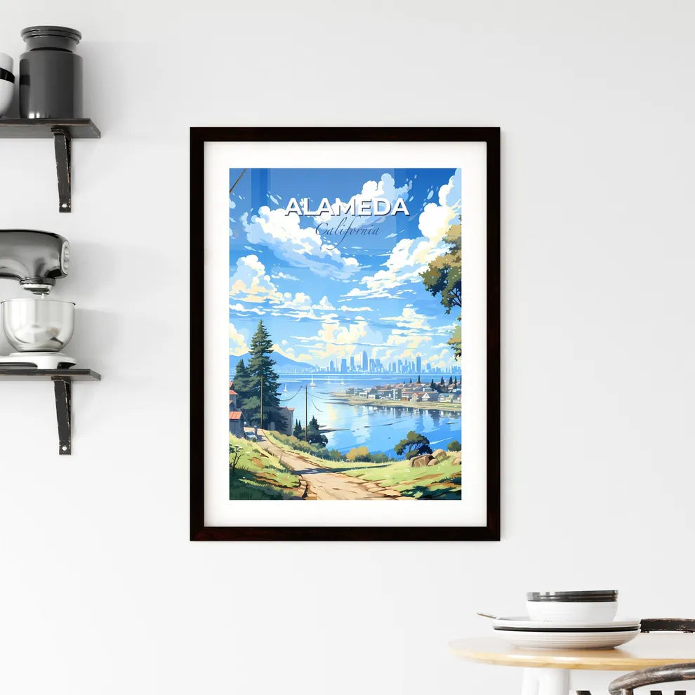 Alameda, California, A Poster of a landscape of a city by a body of water Default Title