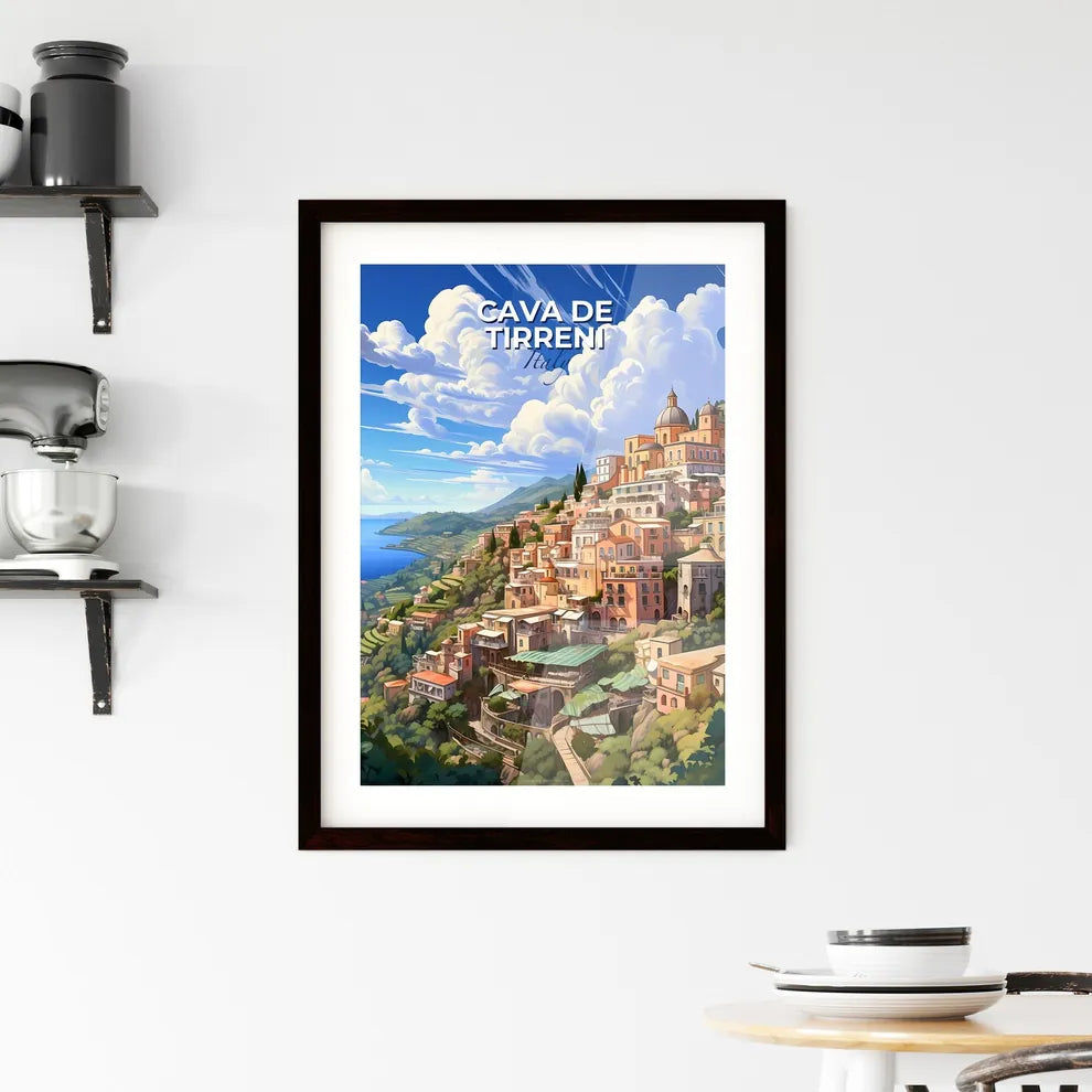 Cava De Tirreni, Italy, A Poster of a city on a hill Default Title