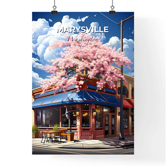 Marysville, Washington, A Poster of a building with pink flowers on the roof Default Title