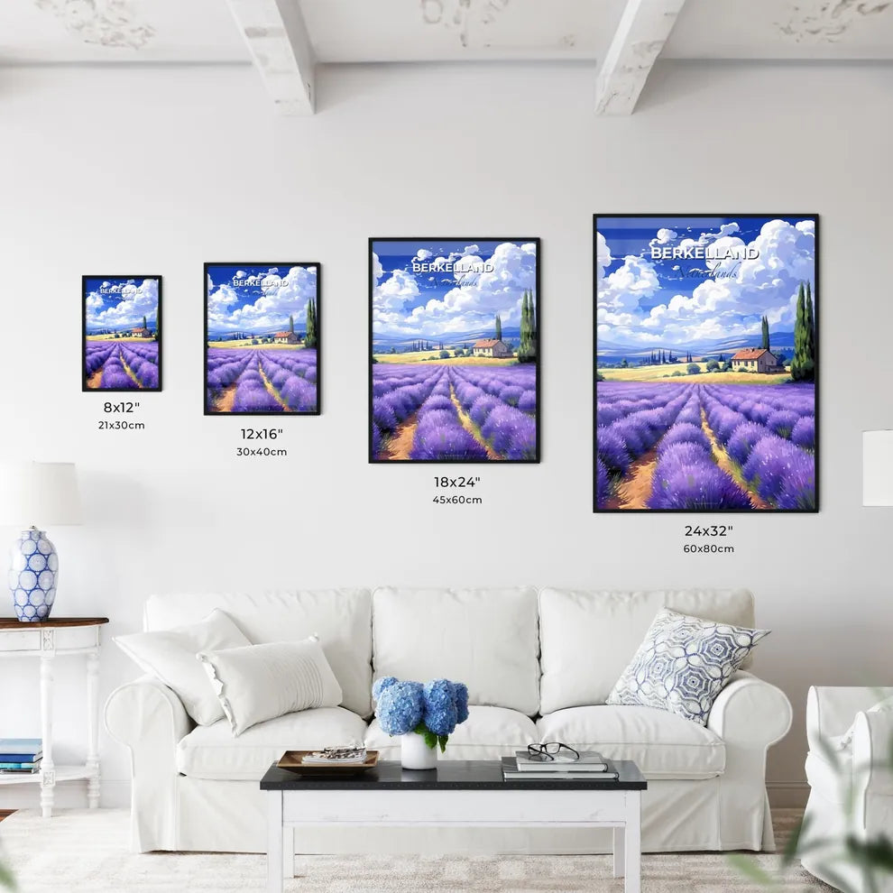 Berkelland, Netherlands, A Poster of a field of lavender with a house in the background Default Title