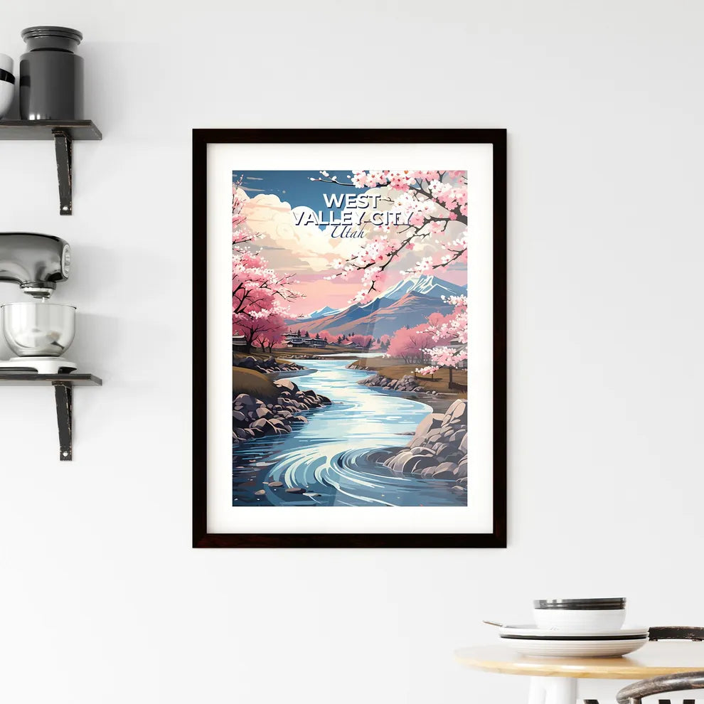 West Valley City, Utah, A Poster of a river running through a valley with pink flowers Default Title