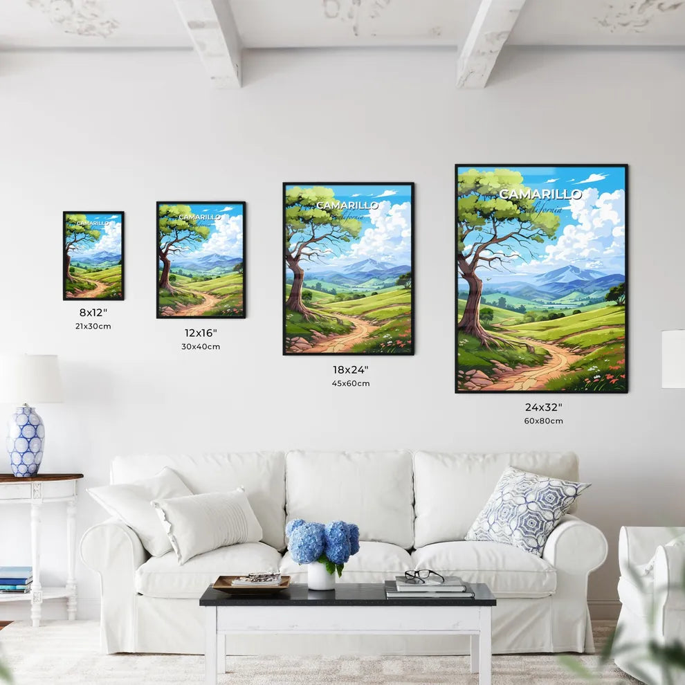 Camarillo, California, A Poster of a landscape with a tree and a dirt road Default Title