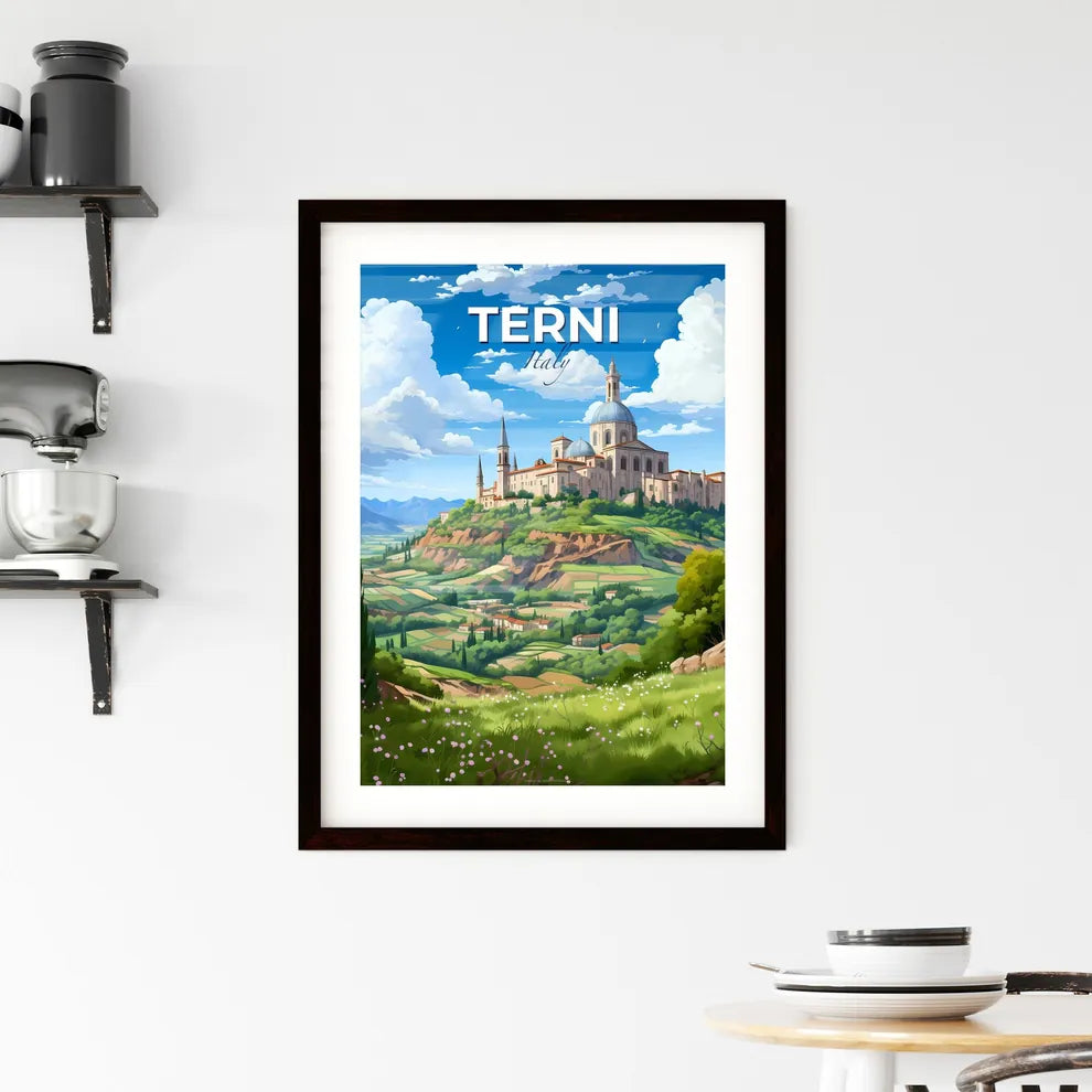 Terni, Italy, A Poster of a castle on a hill Default Title