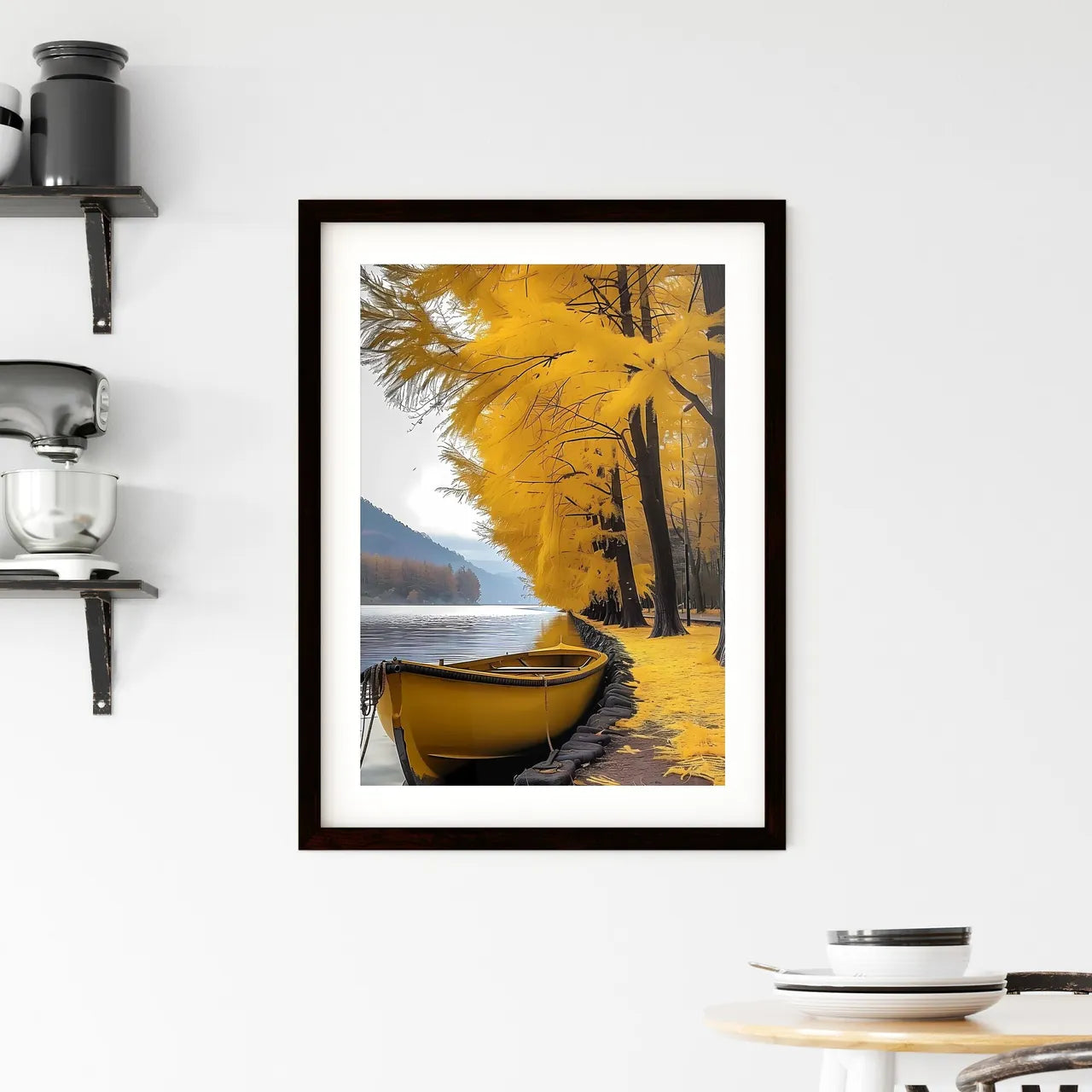 Vivid Autumn Landscape Painting Framed Print