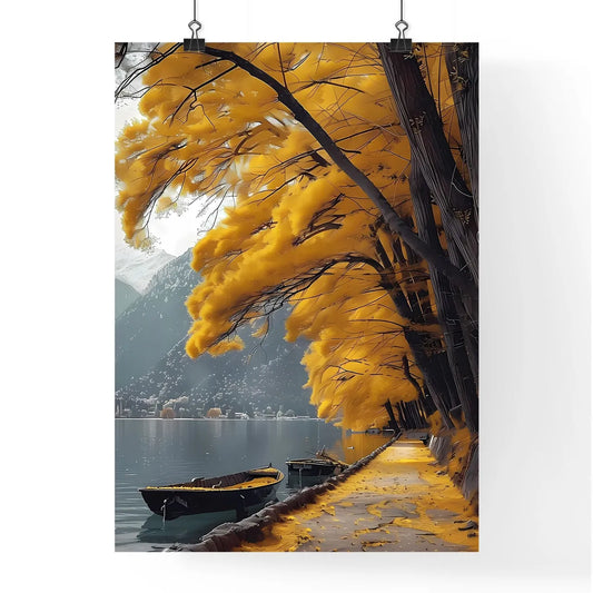 Tranquil Autumn Lakeside Serenity Poster