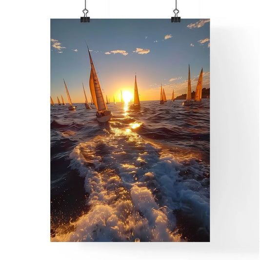 Vibrant seascape painting Poster