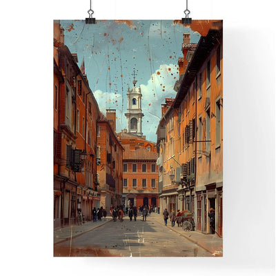 Expressive London Street Scene Depicting City Life and Bustling Market with People and Vibrant Color