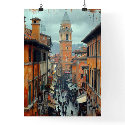 Century London Street View City Art Painting People Market View