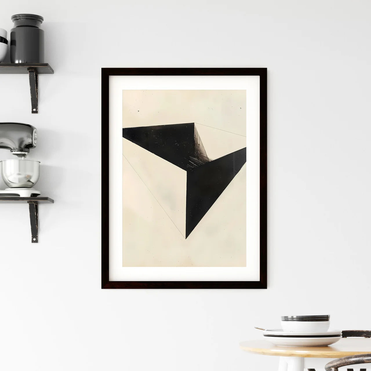 Vibrant 1920s Minimal Geometric Painting Des Framed Print